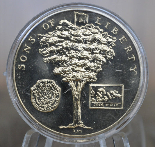 American Revolution Bicentennial George Washington Commemorative Medal 1972 - Sons Of Liberty - Join or Die - Bronze, Large Medal