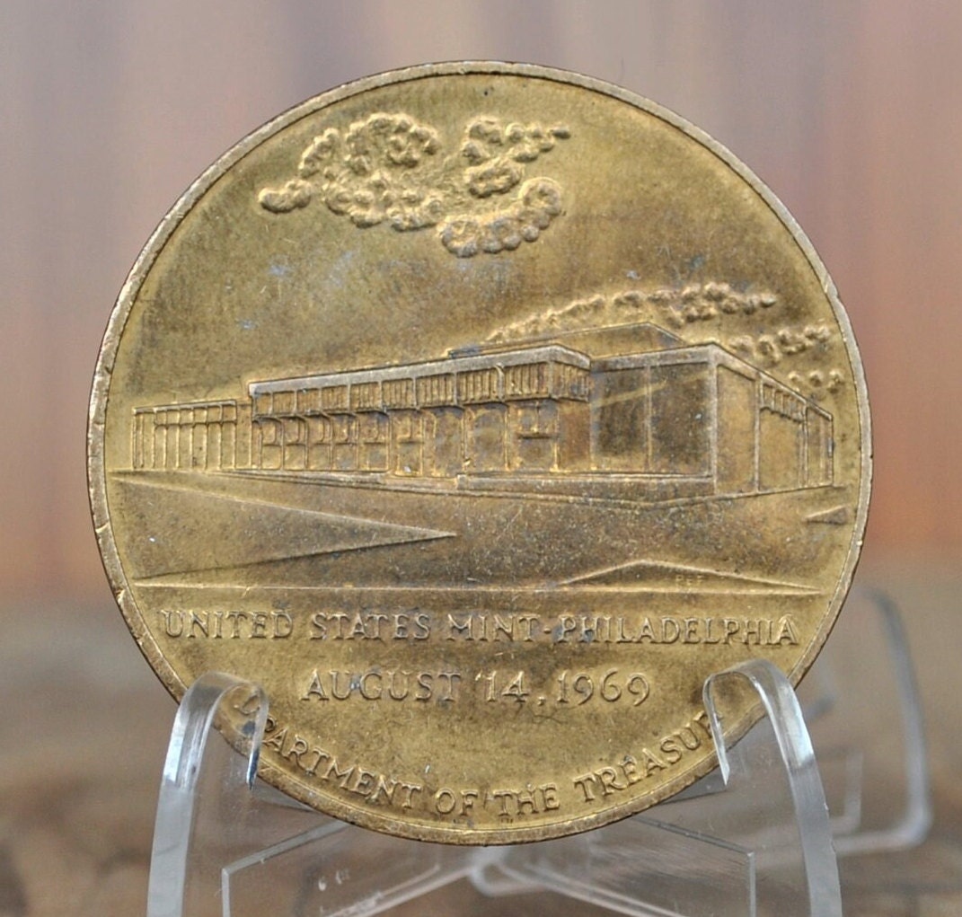 1969 Philadelphia Mint Commemorative Token - Department of the Treasury Token - Bronze - Philadelphia PA Mint Anniversary Medal