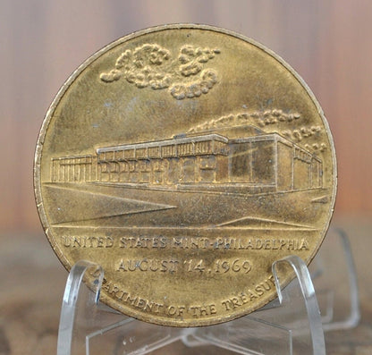 1969 Philadelphia Mint Commemorative Token - Department of the Treasury Token - Bronze - Philadelphia PA Mint Anniversary Medal