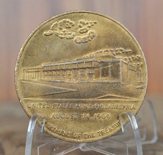 1969 Philadelphia Mint Commemorative Token - Department of the Treasury Token - Bronze - Philadelphia PA Mint Anniversary Medal
