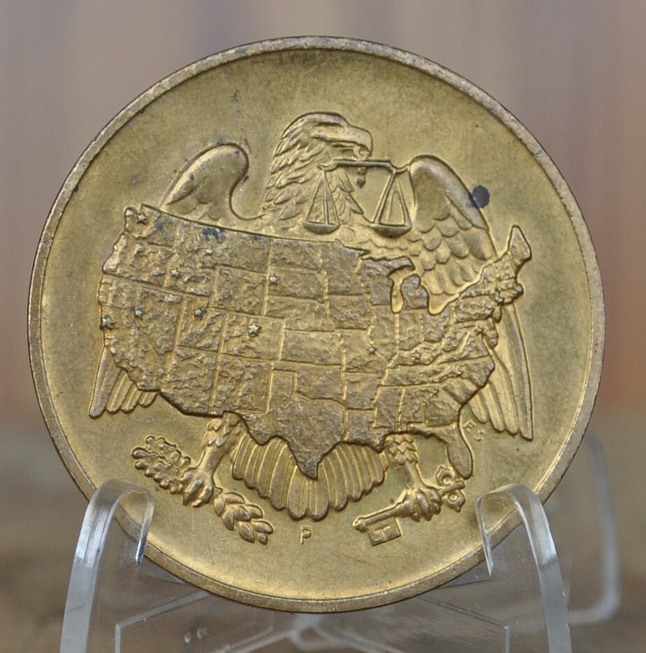 1969 Philadelphia Mint Commemorative Token - Department of the Treasury Token - Bronze - Philadelphia PA Mint Anniversary Medal