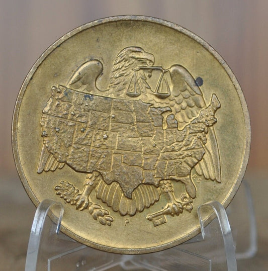 1969 Philadelphia Mint Commemorative Token - Department of the Treasury Token - Bronze - Philadelphia PA Mint Anniversary Medal