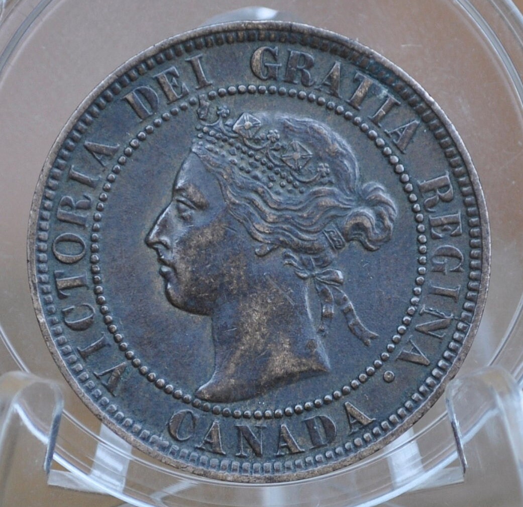 1897 Canadian One Cent - XF (Extremely Fine) Condition - Queen Victoria - One Cent Canada 1897 Large Cent - 1897 Large Cent