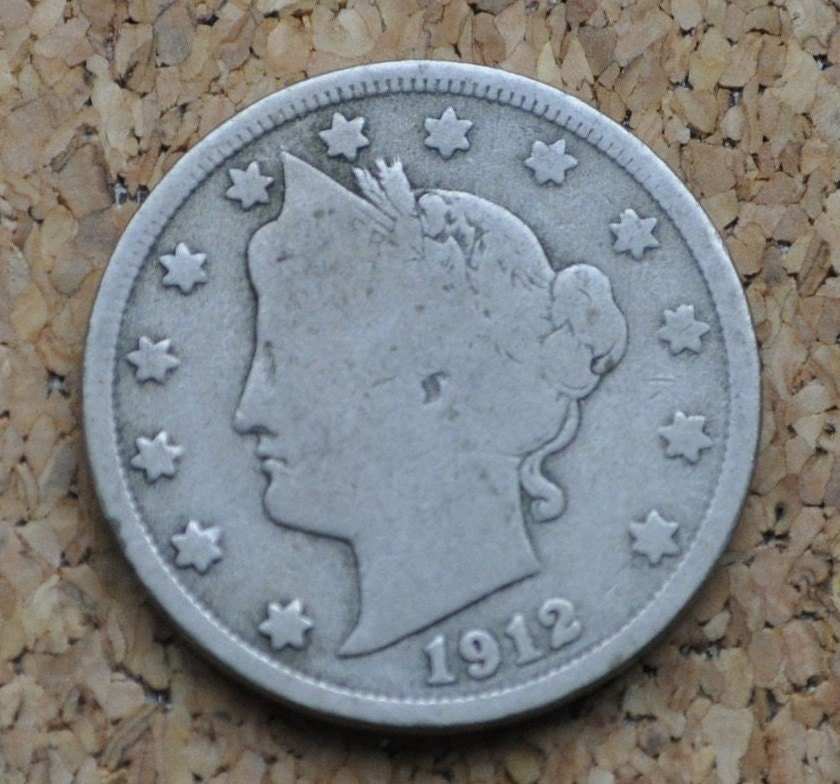 1912 D Liberty Head Nickel - Choose by Grade / Condition - Denver Mint - Liberty Nickel 1912 D Nickel 1912-D V Nickel