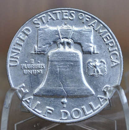 1952-D Benjamin Franklin Half Dollar - Denver Mint - Silver Half Dollar - 1952 D Benjamin Franklin Half Dollar - 1952 Franklin Half