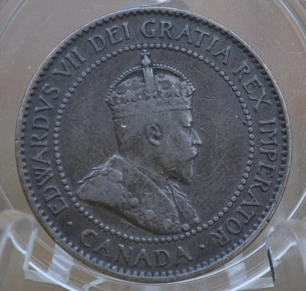 1907 Canadian One Cent - VF/XF Condition & Great Detail - King Edward VII - One Cent Canada 1907 Cent, Tougher Date