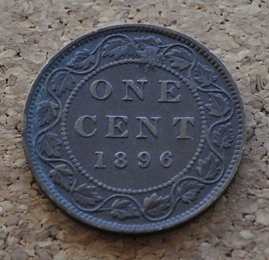 1896 Canadian Cent - VF (Very Fine) Condition - Queen Victoria - One Cent Canada 1896 Large Cent - 1896 Large Cent