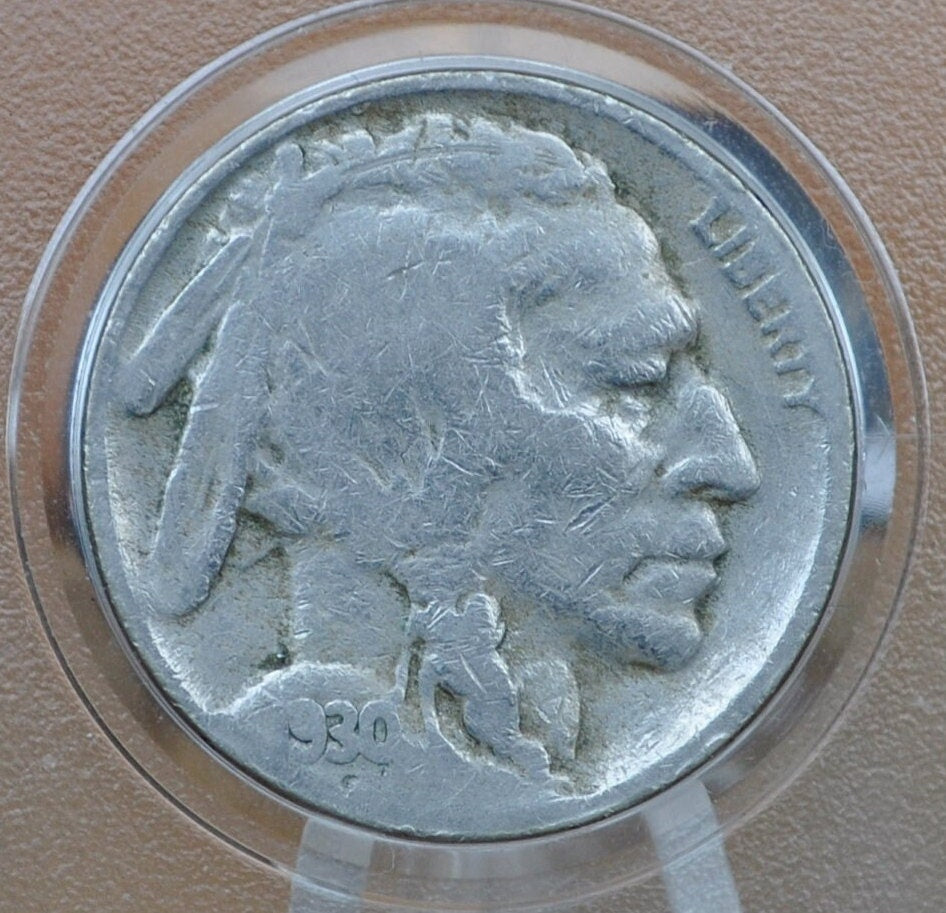 1930-S Buffalo Nickel - G-VF (Good to Very Fine) Grade - Excellent Date - San Francisco Mint - 1930 S Nickel Indian Head Nickel 1930 S