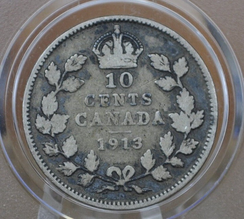 1913 Canadian Ten Cent - Choose by Grade / Condition - King George V - 10 Cent Canada 1913 Cent - 1913 Canada Dime