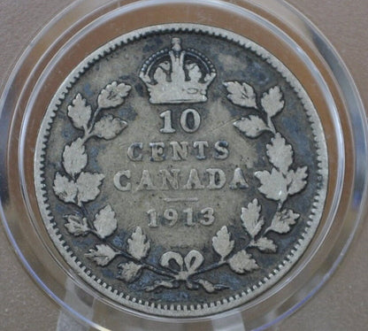 1913 Canadian Ten Cent - Choose by Grade / Condition - King George V - 10 Cent Canada 1913 Cent - 1913 Canada Dime