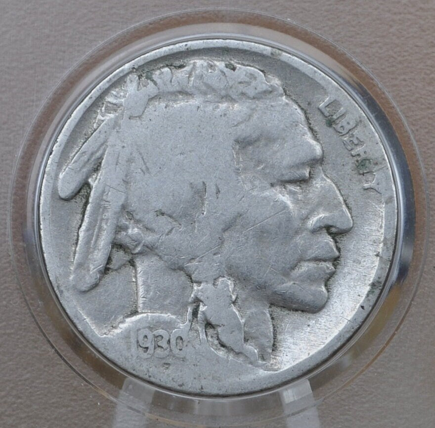 1930-S Buffalo Nickel - G-VF (Good to Very Fine) Grade - Excellent Date - San Francisco Mint - 1930 S Nickel Indian Head Nickel 1930 S