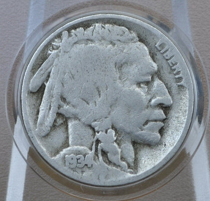 1934 D Buffalo Nickel - Choose by Grade / Condition - 1934-D Nickel 1934D Indian Head Nickel 1934 D - Denver Mint