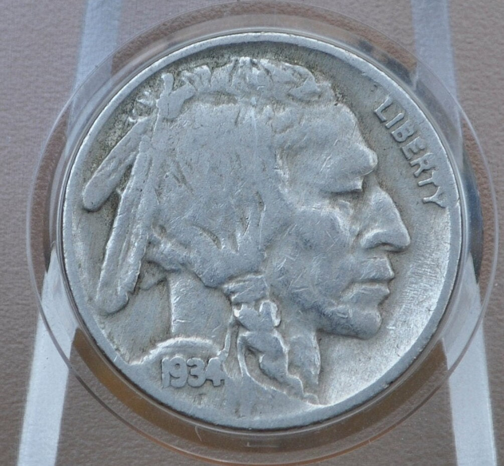 1934 D Buffalo Nickel - Choose by Grade / Condition - 1934-D Nickel 1934D Indian Head Nickel 1934 D - Denver Mint