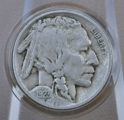 1923 Buffalo Nickel - VG-XF (Very Good to Extremely Fine) Grade - Philadelphia Mint - Vintage US Coin - 1923 P Nickel Indian Head 1923P