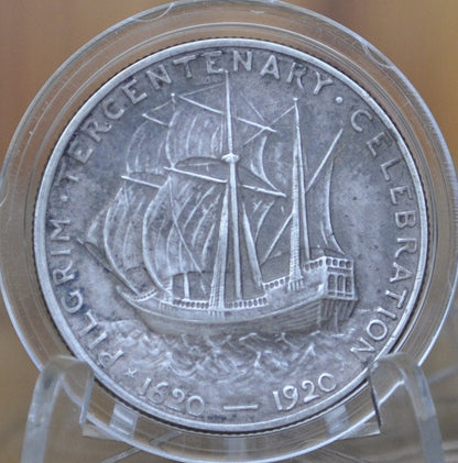 Authentic 1920 Pilgrim Tercentenary Silver Commemorative Half Dollar - XF-BU (Uncirculated) - Pilgrim Half Dollar Commemorative 1920