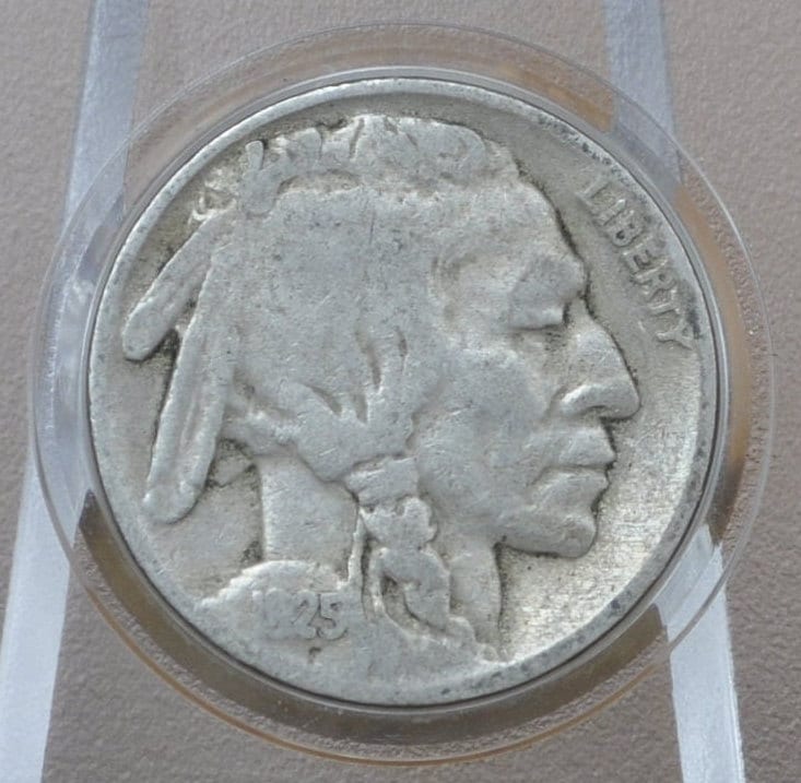 1925 Buffalo Nickel - Choose by Grade - Vintage US Coin - Buffalo Nickels - 1925 US 1925 Indian Head Nickel 1925