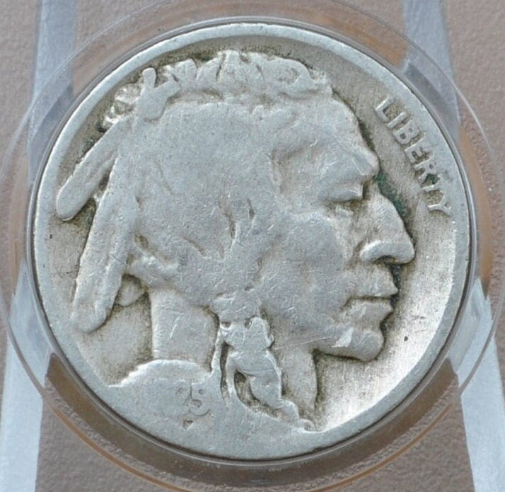 1925 Buffalo Nickel - G-VF (Good to Very Fine), Choose by Grade - Vintage US Coin - Buffalo Nickels - 1925 US 1925 Indian Head Nickel 1925