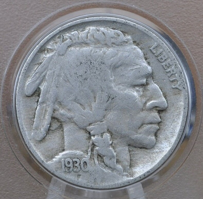 1930 Buffalo Nickel - F-XF (Fine to Extremely Fine) Grades; Choose by Grade - 1930 Indian Head Nickel 1930 - Philadelphia Mint - 1930 Nickel