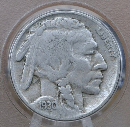 1930 Buffalo Nickel - F-XF (Fine to Extremely Fine) Grades; Choose by Grade - 1930 Indian Head Nickel 1930 - Philadelphia Mint - 1930 Nickel