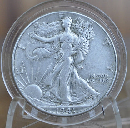 1941 Walking Liberty Silver Half Dollar - Choose by Grade - WWII Era Half- 1941 P Wlh 1941 Half Dollar