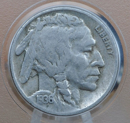 1936-S Buffalo Nickel - Choose by Grade VF-BU (Very Fine to Uncirculated) - San Francisco Mint - 1936 S Indian Head Nickel 1936 S