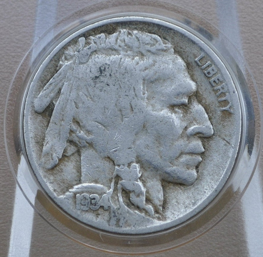 1934 D Buffalo Nickel - Choose by Grade / Condition - 1934-D Nickel 1934D Indian Head Nickel 1934 D - Denver Mint
