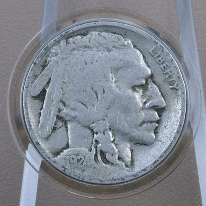 1924 Buffalo Nickel - VG to XF (Very good to Extremely Fine) Grade; Choose by Grade - Philadelphia Mint - 1924 P Nickel Indian Head 1924