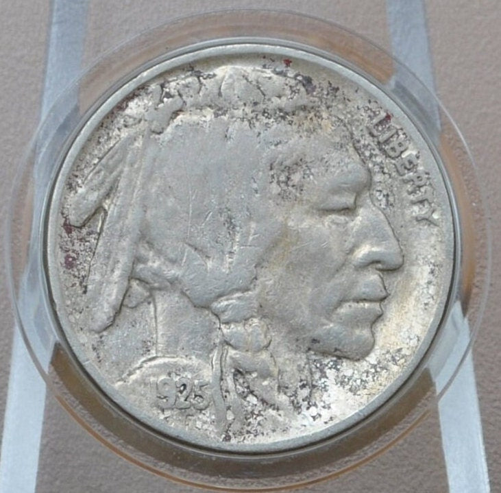 1925 Buffalo Nickel - Choose by Grade - Vintage US Coin - Buffalo Nickels - 1925 US 1925 Indian Head Nickel 1925