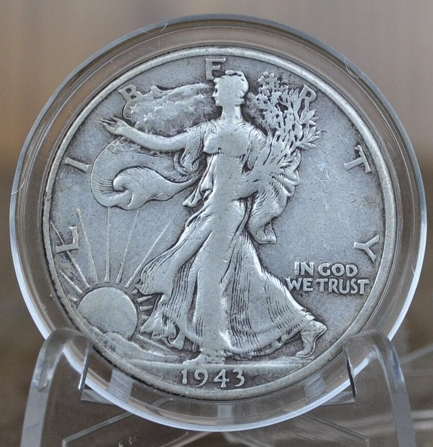 1943 S Walking Liberty Half Dollar - Choose by Grade - 1943 S Half Dollar - WWII Era Half Dollar - 1943 S Silver Half Dollar