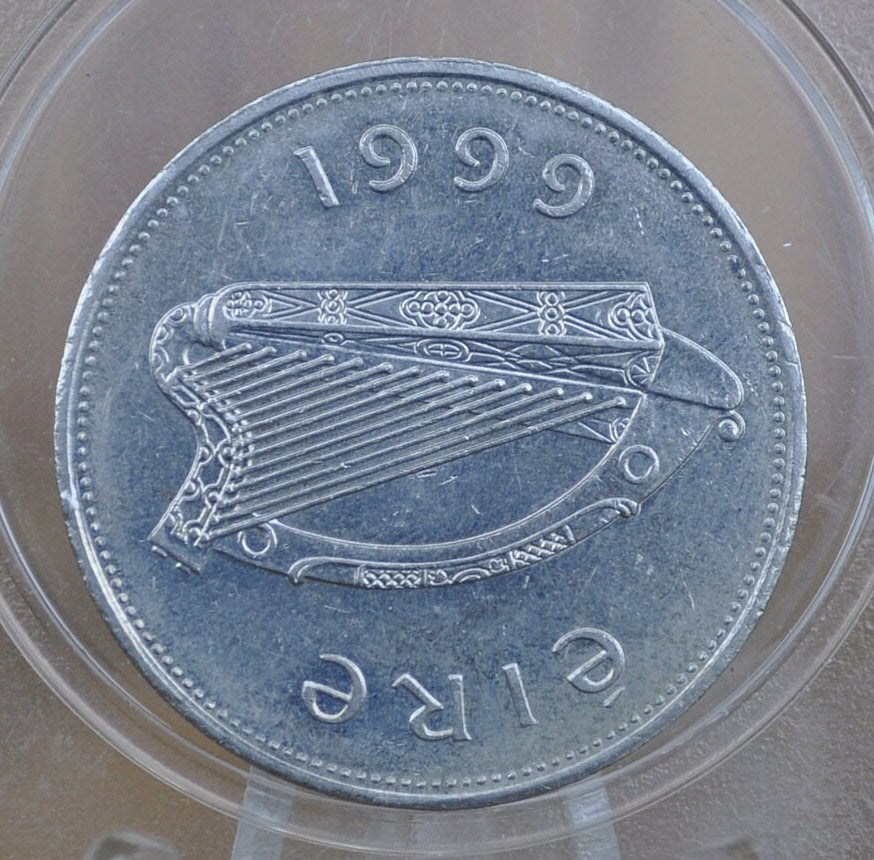 1990s Irish 1 Punt Pound Coin - Great Condition - 1990 One Pound Coin Ireland / UK - Stag Design Irish Coins - Erie 1990, 1999, 1994, 1998