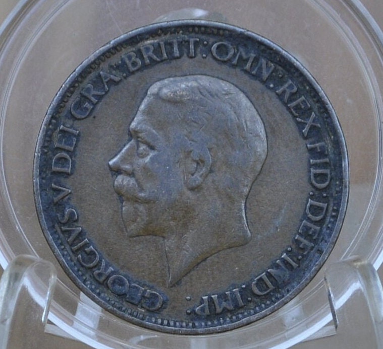 1932 Great Britain Half Penny - XF (Extremely Fine) Condition - UK Half Penny 1932 - King George 1/2 Penny Bronze - ha'penny 1932