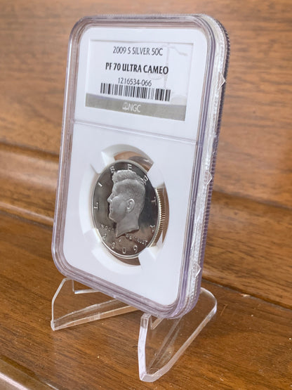 2009 S Silver Kennedy Half Dollar 50c - Graded by NGC PF70 Ultra Cameo