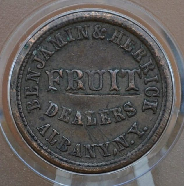 1863 Civil War Tokens - Store Cards / Merchant Tokens - 1860s Civil War Store Cards