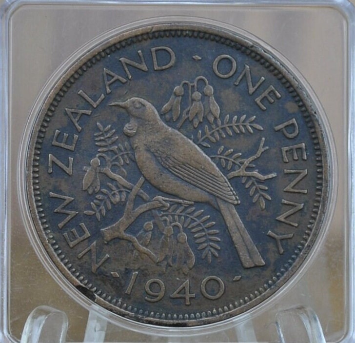 1940s-1960s New Zealand Pennies - Choose by Date - Great Condition / Detail - King George - Collectible New Zealand Coins - Great Design