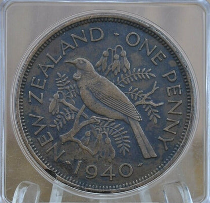 1940s-1960s New Zealand Pennies - Choose by Date - Great Condition / Detail - King George - Collectible New Zealand Coins - Great Design