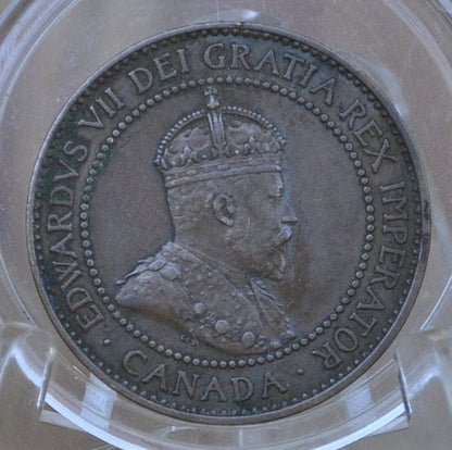 1909 Canadian Cent - Choose by Grade, F-XF (Fine to Extremely Fine) - Edward VII - One Cent Canada 1909 Large Cent - 1909 Canadian Penny