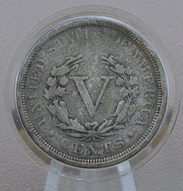 1901 Liberty Head Nickel - G-F (Good to Fine), Choose by Grade - V Back Nickel Liberty Head Nickel 1901 V Nickel - 1901 Nickel