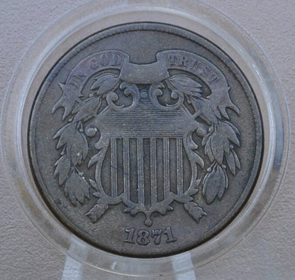1871 Two Cent US Coin - Choose by Grade / Condition - Civil War Era - 1871 2 Cent Piece 1871 US Two Cent Coin