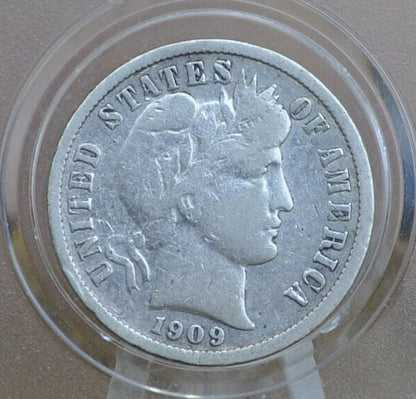 1909 Barber Silver Dime - Choose by Grade / Condition - 1909 P Silver Dime 1909P