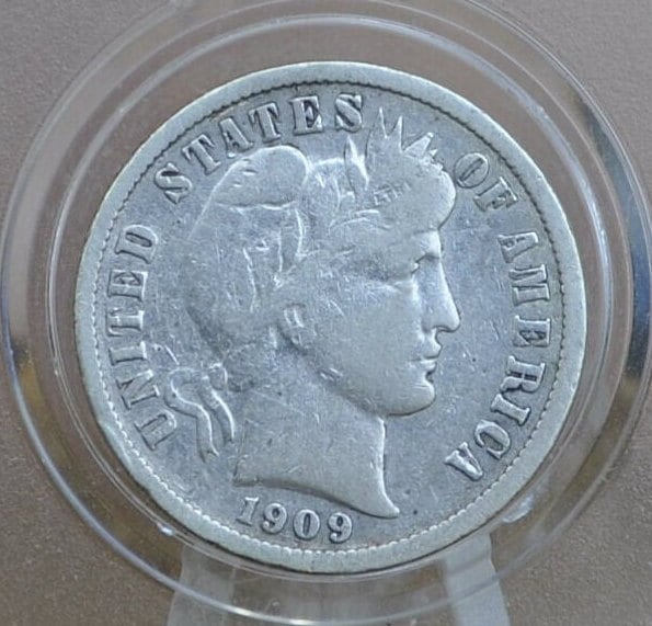 1909 Barber Silver Dime - Choose by Grade / Condition - 1909 P Silver Dime 1909P