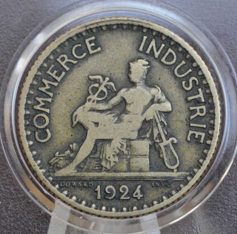 1920's French 1 Franc and 50 Centimes Coins - Choose by Date - Great Conditions - Bon Pour 1 Franc "Commerce Industrie"