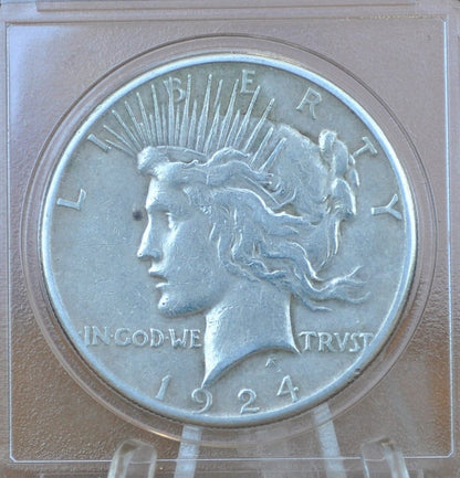 1924-S Peace Silver Dollar - Choose by Grade - 1924 S Silver Dollar - Lower Mintage - 1924S Silver Dollar Peace -San Francisco Mint