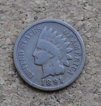 1891 Indian Head Penny - Choose by Grade / Condition - Indian Head Cent 1891 - 1891 US One Cent - Higher Grades