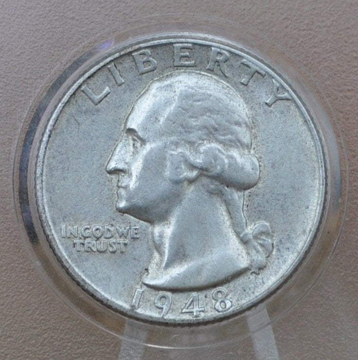 1948 PDS Washington Silver Quarter - San Francisco, Denver, Philadelphia Mints - 1948 Quarter 1948 D Washington 1948 S Silver Quarter