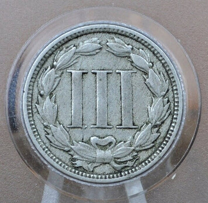 1870 Three Cent Nickel US Coin - Choose by Grade / Condition - Civil War Era - 3 Cent Nickel 1870