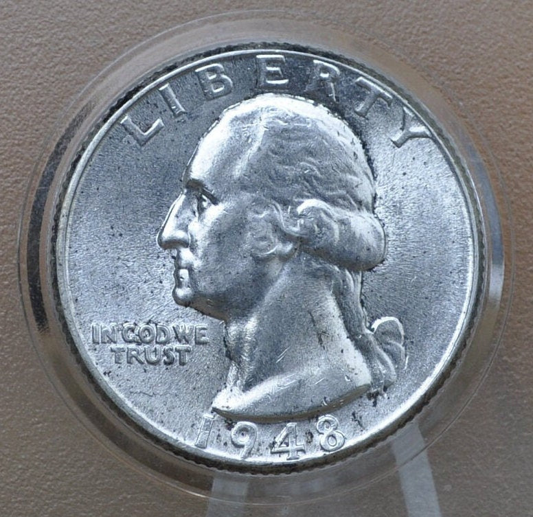 1948 PDS Washington Silver Quarter - San Francisco, Denver, Philadelphia Mints - 1948 Quarter 1948 D Washington 1948 S Silver Quarter