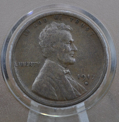 1917-D Wheat Penny - Choose by Grade - Denver Mint - World War I Era Coin - 1917 D Wheat Cent - Good Date and Mint