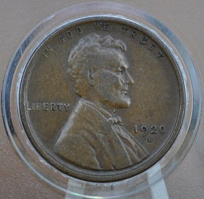 1920-D Wheat Penny - Choose by Grade - Denver Mint - 1920 D Wheat Ear Cent - Good Date and Mint