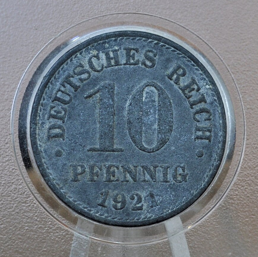 1917-1921 German 10 Pfennig Deutsches Reich - Great conditions - Second Reich of Germany 1917 - WWI Era German Coin - Ten Pfennig 1917