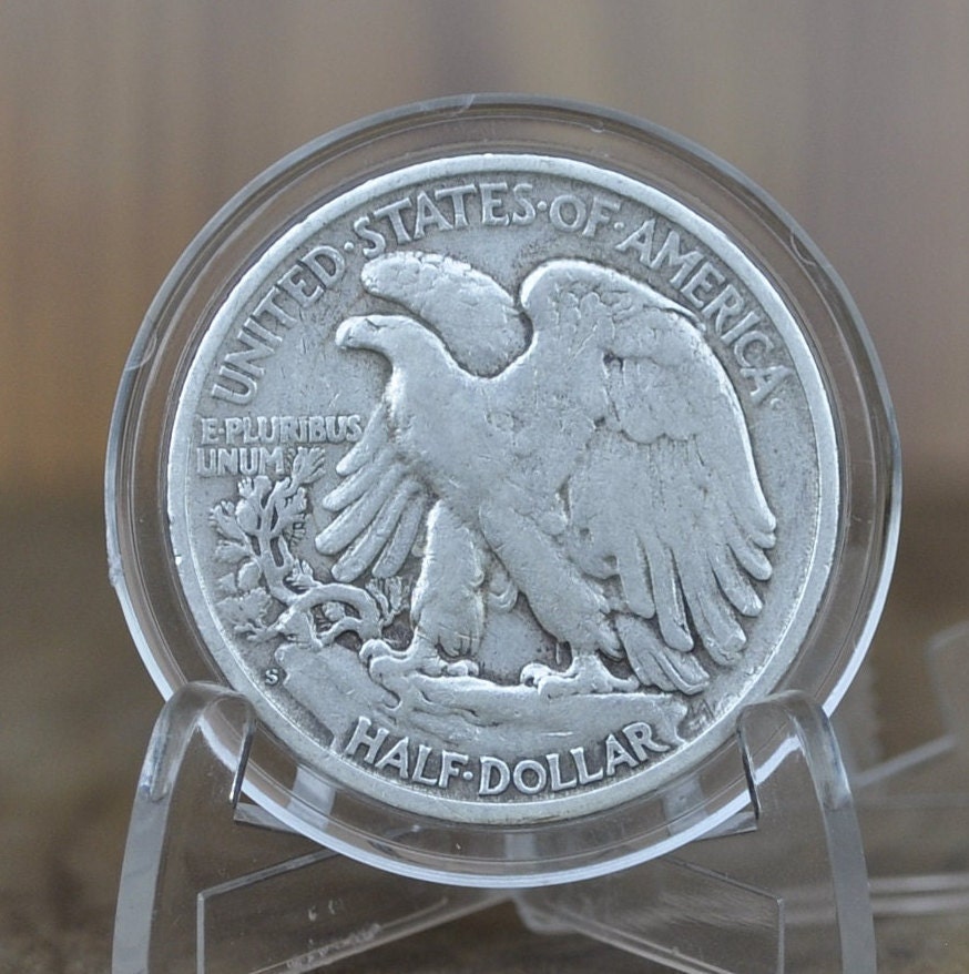 1943 S Walking Liberty Half Dollar - Choose by Grade - 1943 S Half Dollar - WWII Era Half Dollar - 1943 S Silver Half Dollar